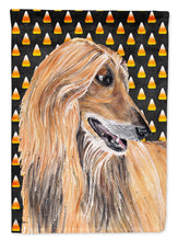 Load image into Gallery viewer, Afghan Hound Candy Corn Halloween Flag Canvas House Size SC9505CHF
