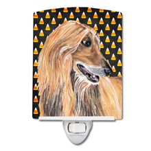 Load image into Gallery viewer, Afghan Hound Candy Corn Halloween Ceramic Night Light SC9505CNL