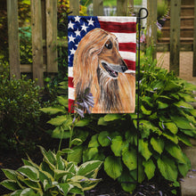 Load image into Gallery viewer, Afghan Hound USA Patriotic American Flag Garden Flag – Decorative Outdoor Yard Flag SC9506GF