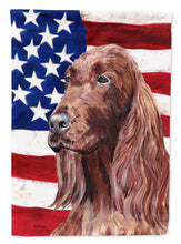 Load image into Gallery viewer, Irish Setter USA American Flag Flag Canvas House Size