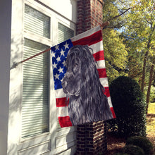 Load image into Gallery viewer, Cocker Spaniel Black USA American Flag Flag Canvas House Size