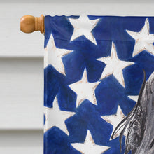Load image into Gallery viewer, Cocker Spaniel Black USA American Flag Flag Canvas House Size