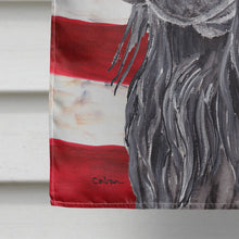 Load image into Gallery viewer, Cocker Spaniel Black USA American Flag Flag Canvas House Size