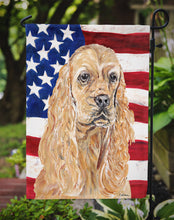 Load image into Gallery viewer, Cocker Spaniel Buff USA American Flag Garden Flag – Decorative Outdoor Yard Flag