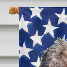 Load image into Gallery viewer, Border Terrier Mix USA American Flag Flag Canvas House Size