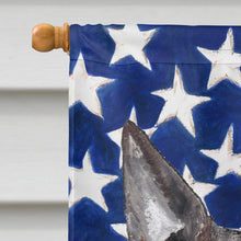 Load image into Gallery viewer, Bull Terrier USA American Flag Flag Canvas House Size