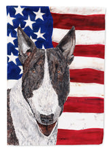 Load image into Gallery viewer, Bull Terrier USA American Flag Garden Flag – Decorative Outdoor Yard Flag