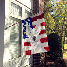 Load image into Gallery viewer, Bull Terrier USA American Flag Flag Canvas House Size