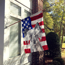 Load image into Gallery viewer, Chinese Crested USA American Flag Flag Canvas House Size