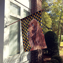 Load image into Gallery viewer, Irish Setter Halloween Candy Corn Flag Canvas House Size