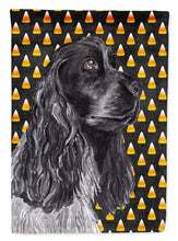 Load image into Gallery viewer, Cocker Spaniel Halloween Candy Corn Flag Canvas House Size