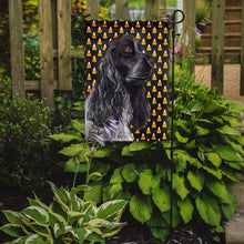 Load image into Gallery viewer, Cocker Spaniel Halloween Candy Corn Garden Flag – Decorative Outdoor Yard Flag