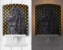 Load image into Gallery viewer, Black Cocker Spaniel  Candy Corn Halloween Ceramic Night Light SC9527CNL