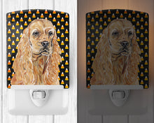 Load image into Gallery viewer, Buff Cocker Spaniel  Candy Corn Halloween Ceramic Night Light SC9528CNL