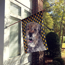 Load image into Gallery viewer, Border Terrier Halloween Candy Corn Flag Canvas House Size