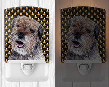 Load image into Gallery viewer, Border Terrier  Candy Corn Halloween Ceramic Night Light SC9529CNL