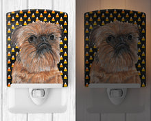 Load image into Gallery viewer, Brussels Griffon  Candy Corn Halloween Ceramic Night Light SC9530CNL