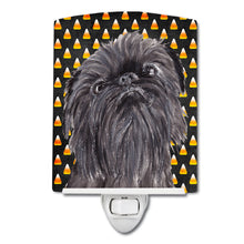 Load image into Gallery viewer, Brussels Griffon  Candy Corn Halloween Ceramic Night Light SC9531CNL