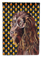 Load image into Gallery viewer, Boykin Spaniel Halloween Candy Corn Flag Canvas House Size