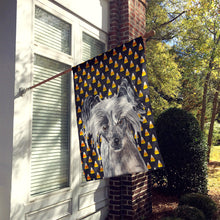 Load image into Gallery viewer, Chinese Crested Halloween Candy Corn Flag Canvas House Size