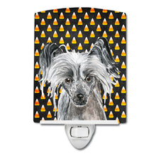 Load image into Gallery viewer, Chinese Crested Candy Corn Halloween Ceramic Night Light SC9536CNL