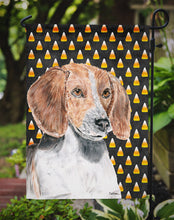 Load image into Gallery viewer, English Foxhound Halloween Candy Corn Garden Flag – Decorative Outdoor Yard Flag