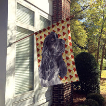 Load image into Gallery viewer, Cocker Spaniel Fall Leaves Flag Canvas House Size