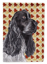 Load image into Gallery viewer, Cocker Spaniel Fall Leaves Flag Canvas House Size