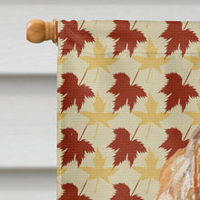 Load image into Gallery viewer, Cocker Spaniel Fall Leaves Flag Canvas House Size
