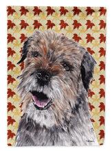 Load image into Gallery viewer, Border Terrier Fall Leaves Garden Flag – Decorative Outdoor Yard Flag