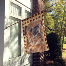 Load image into Gallery viewer, Brussels Griffon Fall Leaves Flag Canvas House Size