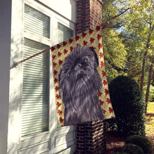 Load image into Gallery viewer, Brussels Griffon Fall Leaves Flag Canvas House Size