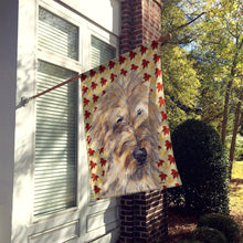 Load image into Gallery viewer, Goldendoodle Fall Leaves Flag Canvas House Size