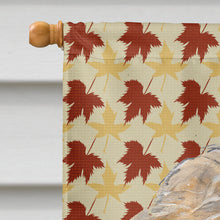 Load image into Gallery viewer, Goldendoodle Fall Leaves Flag Canvas House Size