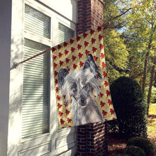 Load image into Gallery viewer, Chinese Crested Fall Leaves Flag Canvas House Size