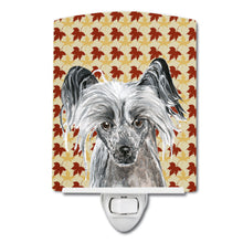 Load image into Gallery viewer, Chinese Crested Fall Leaves Ceramic Night Light SC9550CNL