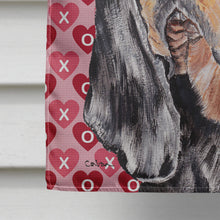 Load image into Gallery viewer, Coonhound Valentine's Love Flag Canvas House Size