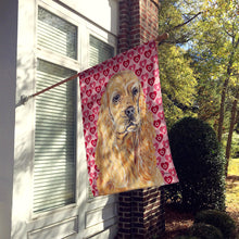 Load image into Gallery viewer, Cocker Spaniel Valentine's Love Flag Canvas House Size