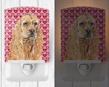 Load image into Gallery viewer, Buff Cocker Spaniel Hearts and Love Ceramic Night Light SC9556CNL