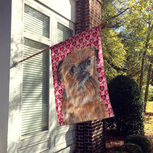 Load image into Gallery viewer, Brussels Griffon Valentine's Love Flag Canvas House Size