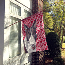Load image into Gallery viewer, Bull Terrier Valentine's Love Flag Canvas House Size