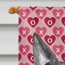 Load image into Gallery viewer, Bull Terrier Valentine's Love Flag Canvas House Size