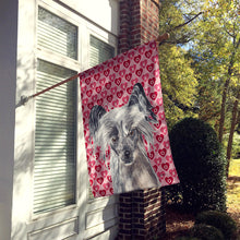 Load image into Gallery viewer, Chinese Crested Valentine's Love Flag Canvas House Size