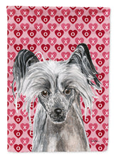 Load image into Gallery viewer, Chinese Crested Valentine's Love Flag Canvas House Size