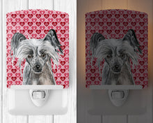 Load image into Gallery viewer, Chinese Crested Hearts and Love Ceramic Night Light SC9564CNL