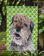 Load image into Gallery viewer, Border Terrier St Patrick's Irish Garden Flag – Decorative Outdoor Yard Flag