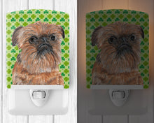 Load image into Gallery viewer, Brussels Griffon Lucky Shamrock St. Patrick's Day Ceramic Night Light SC9572CNL