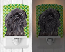 Load image into Gallery viewer, Brussels Griffon Lucky Shamrock St. Patrick's Day Ceramic Night Light SC9573CNL