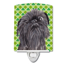 Load image into Gallery viewer, Brussels Griffon Lucky Shamrock St. Patrick's Day Ceramic Night Light SC9573CNL