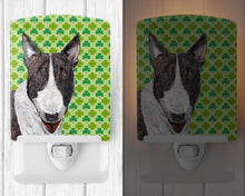 Load image into Gallery viewer, Bull Terrier Lucky Shamrock St. Patrick's Day Ceramic Night Light SC9575CNL